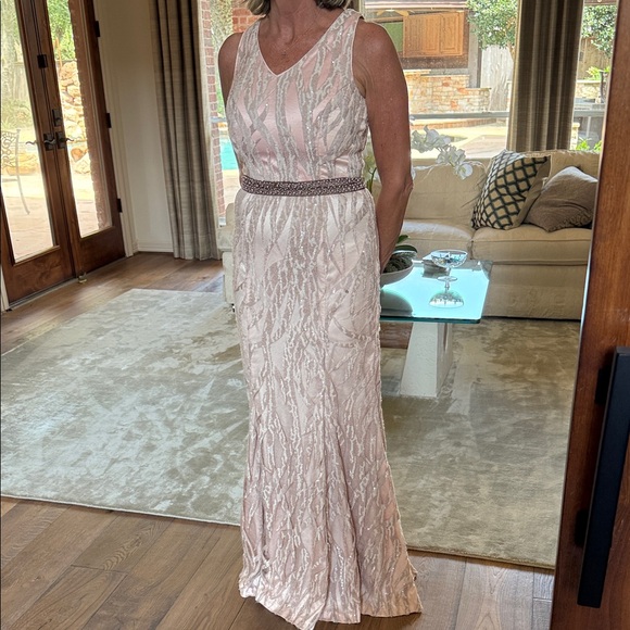 Jay Godfrey Blush Gown with Beaded Waist - Picture 8 of 11